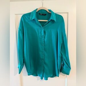 Zara Satin Button Up